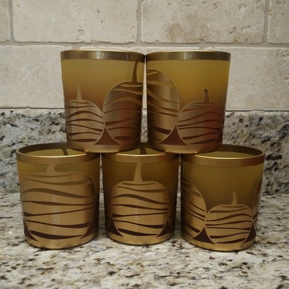 Yankee Candle Other - Yankee Candle, Pumpkin Harvest Votive Candle Holders x5 NEW! (PRICE FIRM)